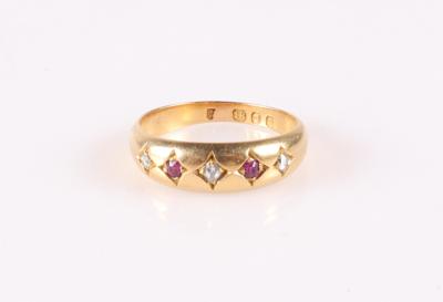 Altschliffdiamant Rubin Ring - Autumn Auction, Jewellery and Watches