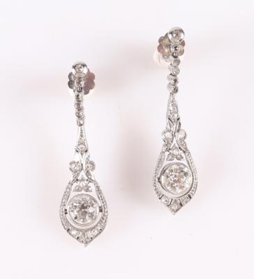Brillant/Diamant Ohrsteckgehänge zus. ca. 1,90 ct - Autumn Auction, Jewellery and Watches
