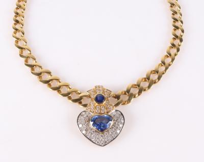 Brillant Saphir Collier "Herz" - Autumn Auction, Jewellery and Watches