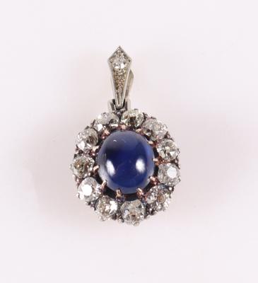Diamant Saphir Anhänger - Podzimní aukce, šperky a hodinky