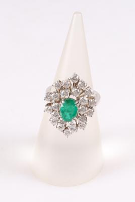 Smaragd Brillant Damenring - Autumn Auction, Jewellery and Watches