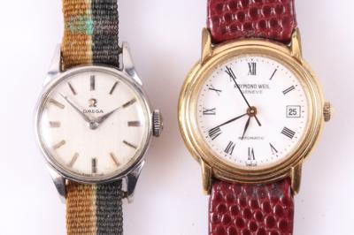 2 Damenarmbanduhren Omega  &  Raymond Weil - Gioielli e orologi