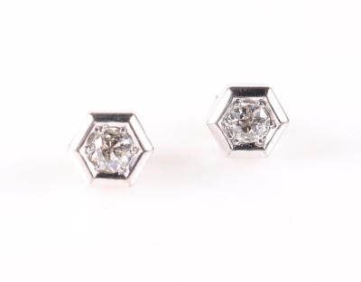 Diamant Solitärohrstecker zus. ca. 1,30 ct - Klenoty a Hodinky