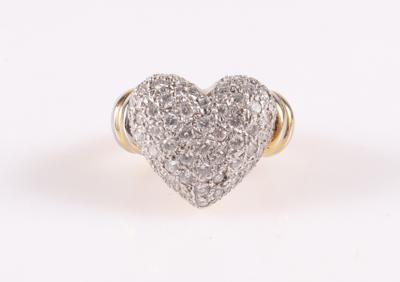 Brillant Damenring "Herz" zus. ca. 1,80 ct - Schmuck und Uhren