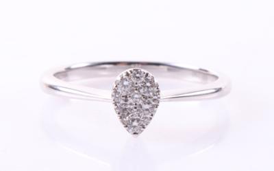 Brillantring Fa. Wagner Wien zus. 0,15 ct - Gioielli