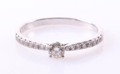 Brillantring Fa. Wagner Wien zus. 0,30 ct - Jewellery