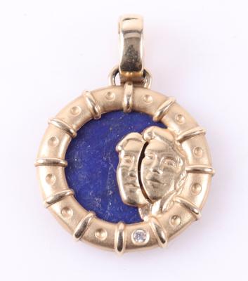 Brillant Lapis Lazuli (beh.) Sternzeichenanhänger Zwilling - Gioielli e orologi