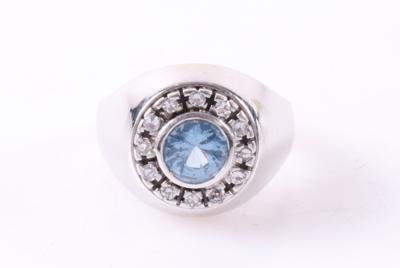 Diamant Damenring mit Schmuckstein - Gioielli e orologi