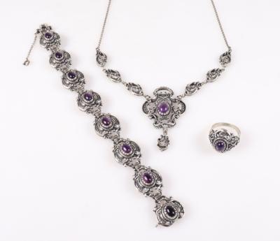 Amethyst Trachtenschmuckgarnitur (3) - Schmuck und Uhren