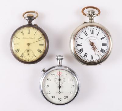 Konvolut 2 Taschenuhren/ 1 Stoppuhr (3) - Wrist watches and pocket watches