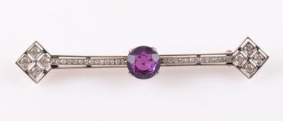 Amethyst Brillant/Diamant Stabbrosche - Christmas Auction Jewellery and Watches