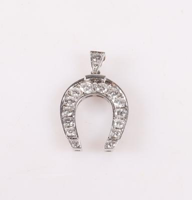 Brillant Anhänger "Hufeisen" zus. ca. 1,10 ct - Christmas Auction Jewellery and Watches