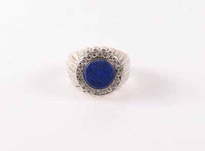 Brillant-Lapis-Lazuli-Ring zus. ca. 0,40 ct - Christmas Auction Jewellery and Watches