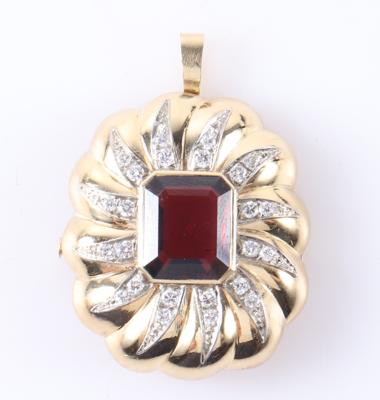 Granat Brillant Anhänger - Christmas Auction Jewellery and Watches