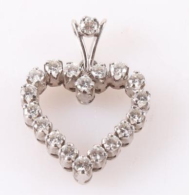 Brillant Anhänger "Herz" zus. ca. 0,70 ct - Schmuck und Uhren