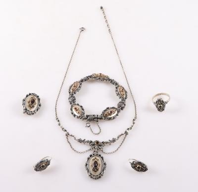 Granat Trachtenschmuck-Set (6) - Arte, antiquariato e gioielli