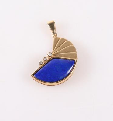 Brillant Lapis Lazuli (beh.) Anhänger - Schmuck und Uhren