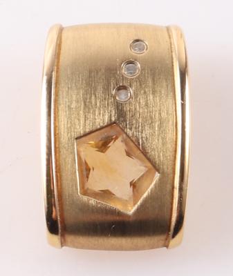 Diamant Goldberyll Anhänger - Schmuck und Uhren