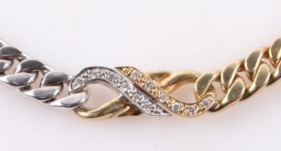 Brillantcollier zus. ca.0,35 ct - Klenoty a Hodinky