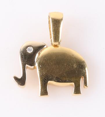 Moderner Brillant Anhänger "Elefant" - Jewellery and watches