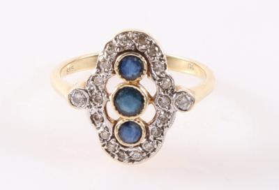 Brillant Saphir Ring - Schmuck und Uhren