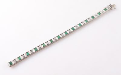 Eindrucksvolle Brillant Smaragd Armkette - Jewellery and watches