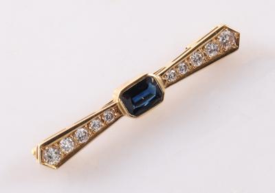 Moderne Brillant Saphir Brosche - Jewellery and watches