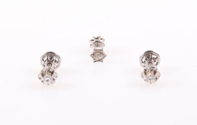 3 Brillant Ohrschrauben zus. ca. 0,35 ct - Gioielli e orologi