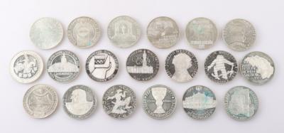 19 Silbermünzen ATS 100,-- - Klenoty a Hodinky