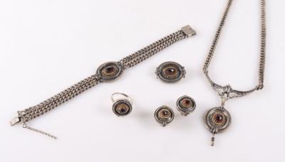 Granat Damen-TrachtenschmuckSet (6) - Schmuck und Uhren