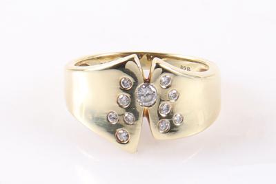 Brillant Damenring zus. 0,28 ct (grav.) - Klenoty a Hodinky