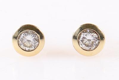 Brillantsolitär Ohrstecker zus. ca. 0,40 ct - Schmuck und Uhren