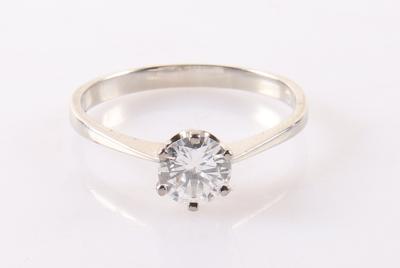 Brillantsolitärring ca. 0,90 ct - Schmuck und Uhren