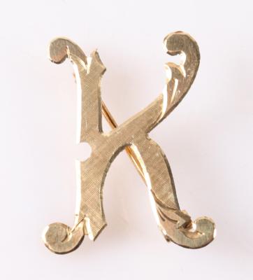 Buchstabenbrosche "K" - Schmuck und Uhren