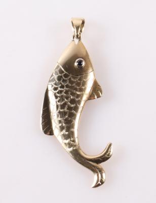 Saphir Anhänger "Fisch" - Schmuck und Uhren