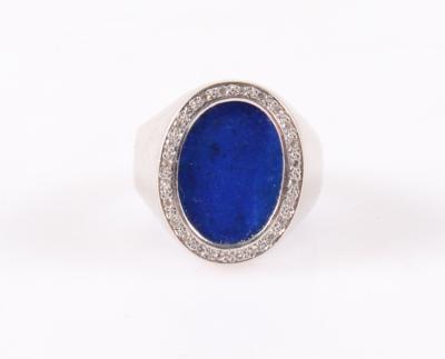 Lapis Lazuli (beh.) Diamant Ring - Jewellery and watches