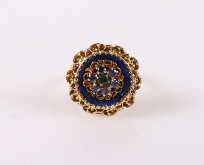 Smaragd Saphir Damenring - Jarní aukce šperků a hodinek