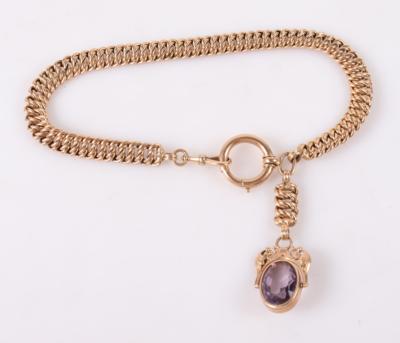 Uhrkette mit Amethyst Anhänger - Spring auction jewelry and watches