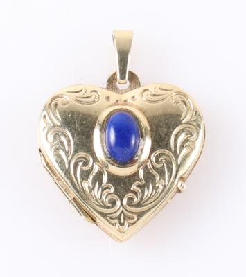 Lapis Lazuli (beh.) Medaillon"Herz" - Schmuck und Uhren