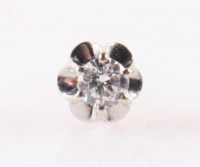 1 Brillantsolitärohrschraube ca. 0,20 ct - Jewellery and watches