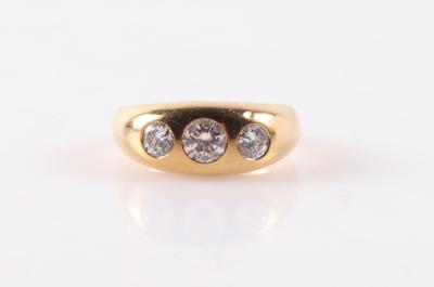 Brillant Alliance Ring zus. ca. 0,72 ct - Schmuck und Uhren