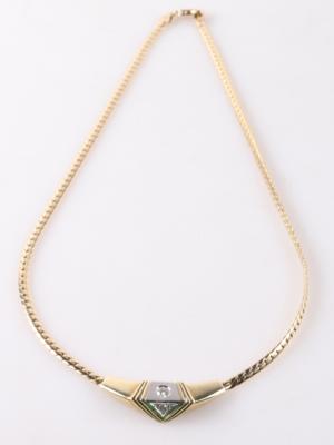 Brillantcollier zus. ca. 0,25 ct - Klenoty a Hodinky