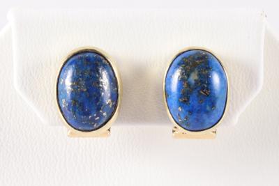 Lapis Lazuli (beh.) Ohrclips - Schmuck und Uhren
