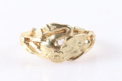 Ring "Schwan mit Blüten" - Jewellery and watches