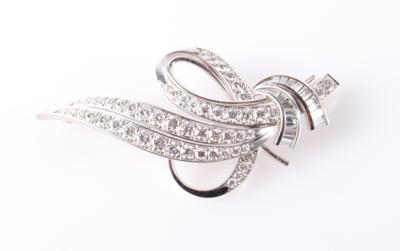 Brillant Diamant Brosche zus. ca. 2,60 ct - Schmuck und Uhren