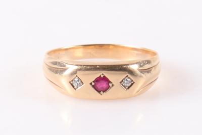 Diamant Rubin Ring - Klenoty a Hodinky