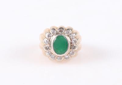 Smaragd Brillant Ring - Schmuck und Uhren