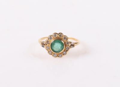 Smaragd Brillant/Diamant Damenring - Gioielli e orologi