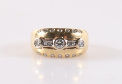 Brillant/Diamantring zus. ca. 0,80 ct - Klenoty a Hodinky