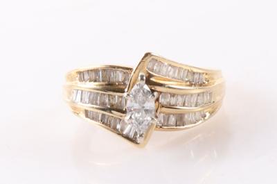 Diamant Damenring zus. ca. 1,00 ct - Gioielli e orologi